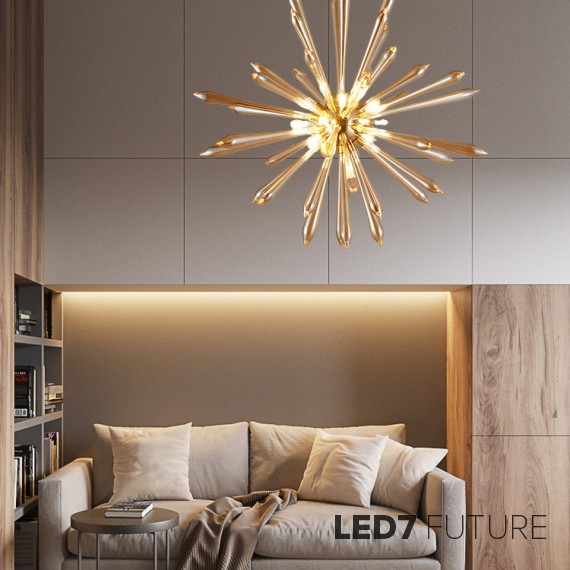 Loft Industry Modern - Crystall Sun Chandelier